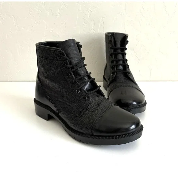 GRAFTERS M166A Black Men's 7 (Unisex) Polished Toe Cadet Combat Military Boots - Picture 1 of 12